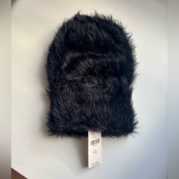 NWT Anthropologie Black Faux Fur Hat - One Size - Picture 3 of 8